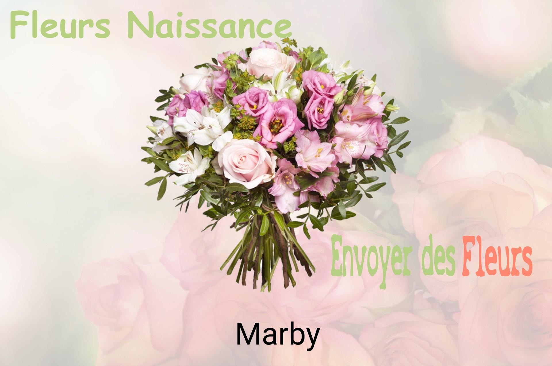 Bouquet de fleurs de naissance livré à Marby